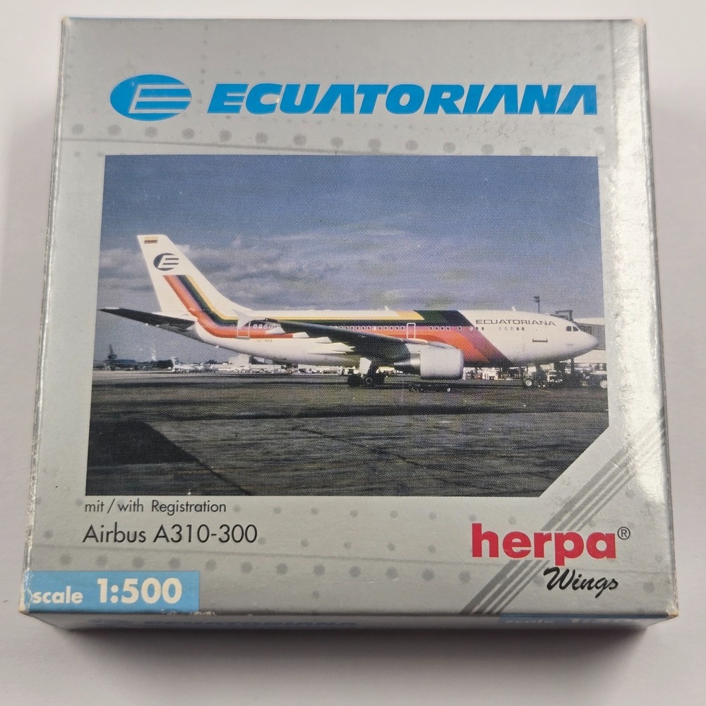Herpa Wings Airbus A310-300 Ecuatoriana 1:500 Diecast Model Airplane 501118